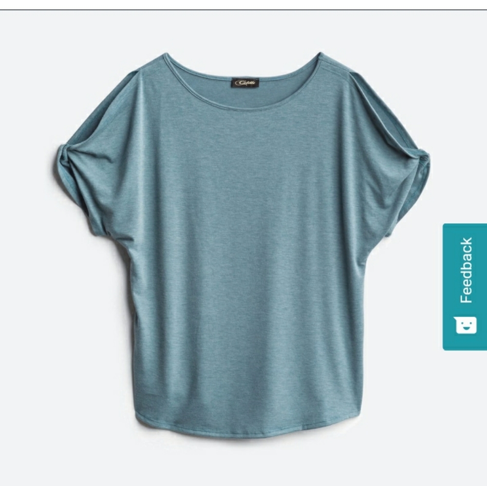 Colette Romey cold shoulder knit top